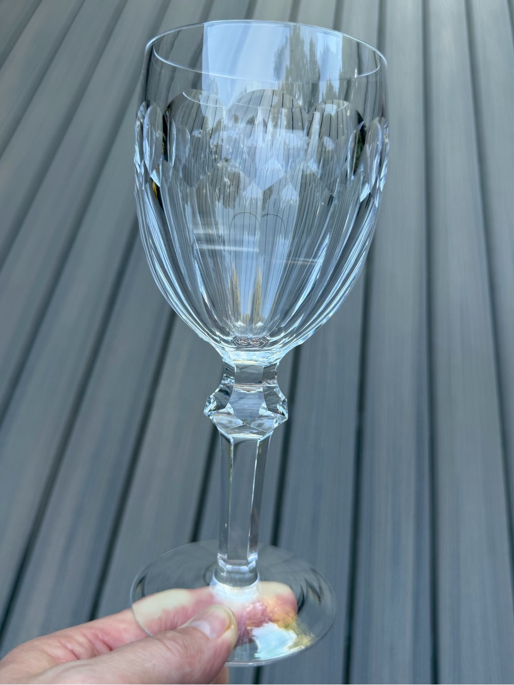 Waterford Crystal CURRAGHMORE, Cut Panels Water Goblet Glass, 7 1/2" Replacement